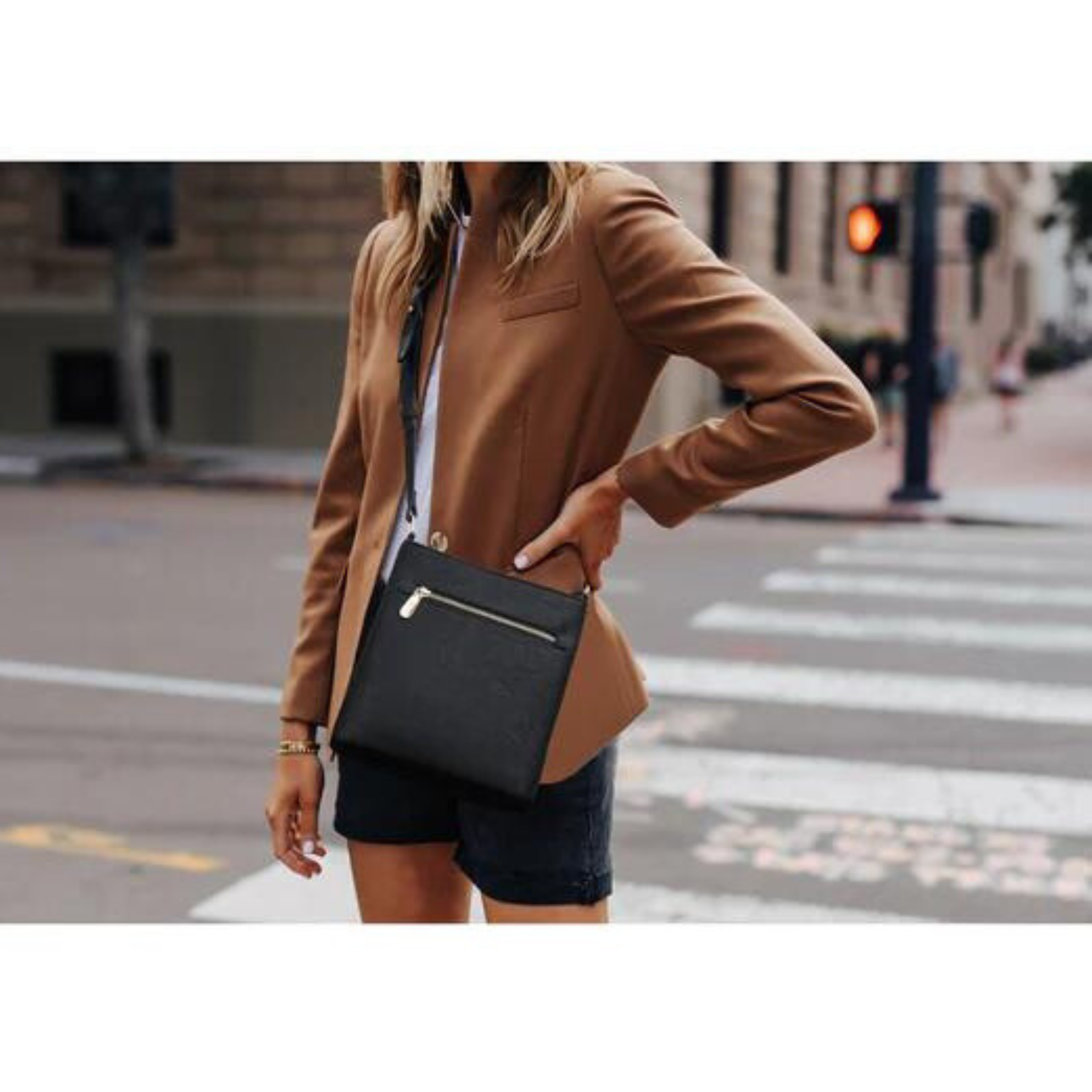 Vegan Leather Crossbody Bag