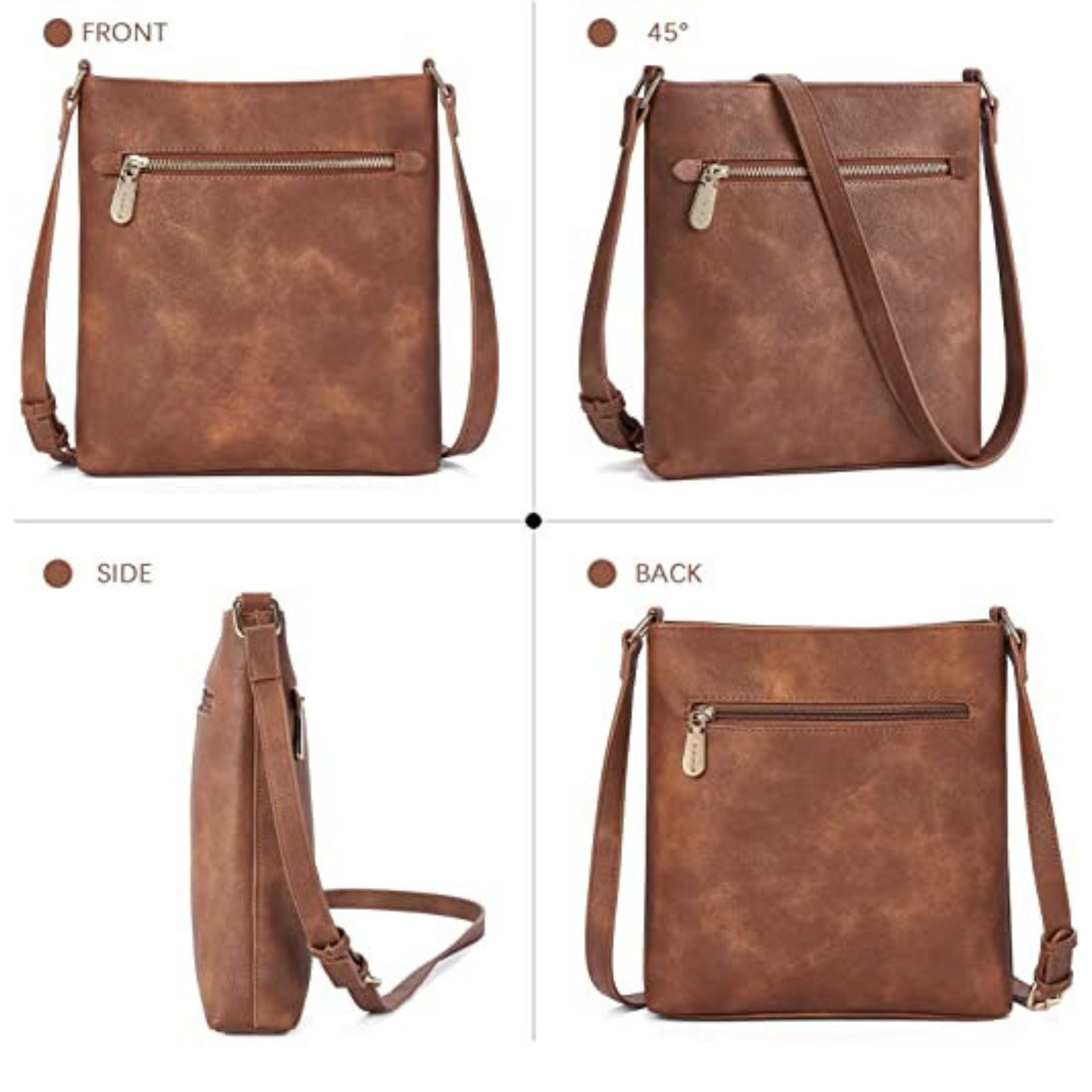 Vegan Leather Crossbody Bag
