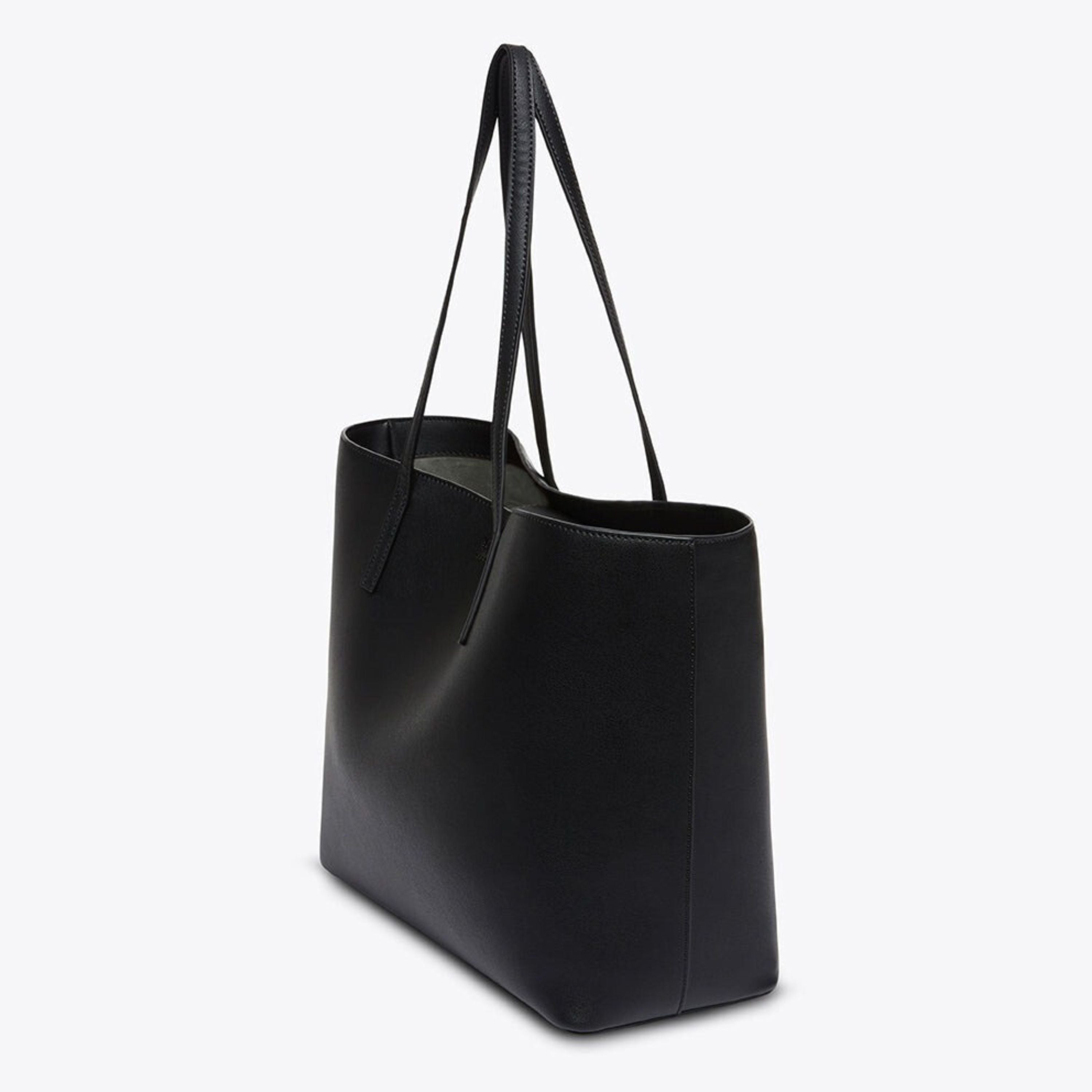 Travo Leather Tote Bag with Magnetic Closure, Safe Zip Laptop Compartment & Trolley Strap