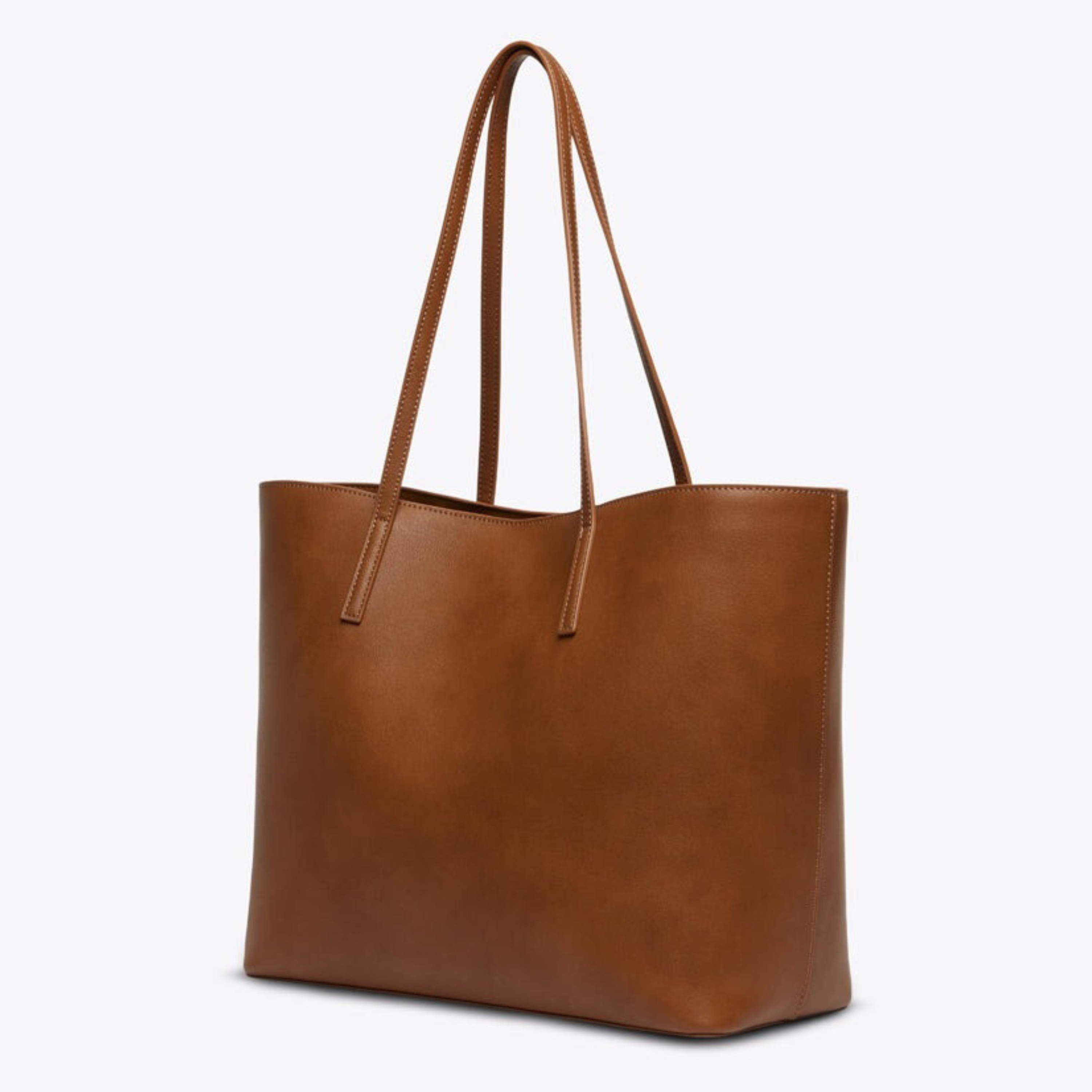 Travo Leather Tote Bag with Magnetic Closure, Safe Zip Laptop Compartment & Trolley Strap