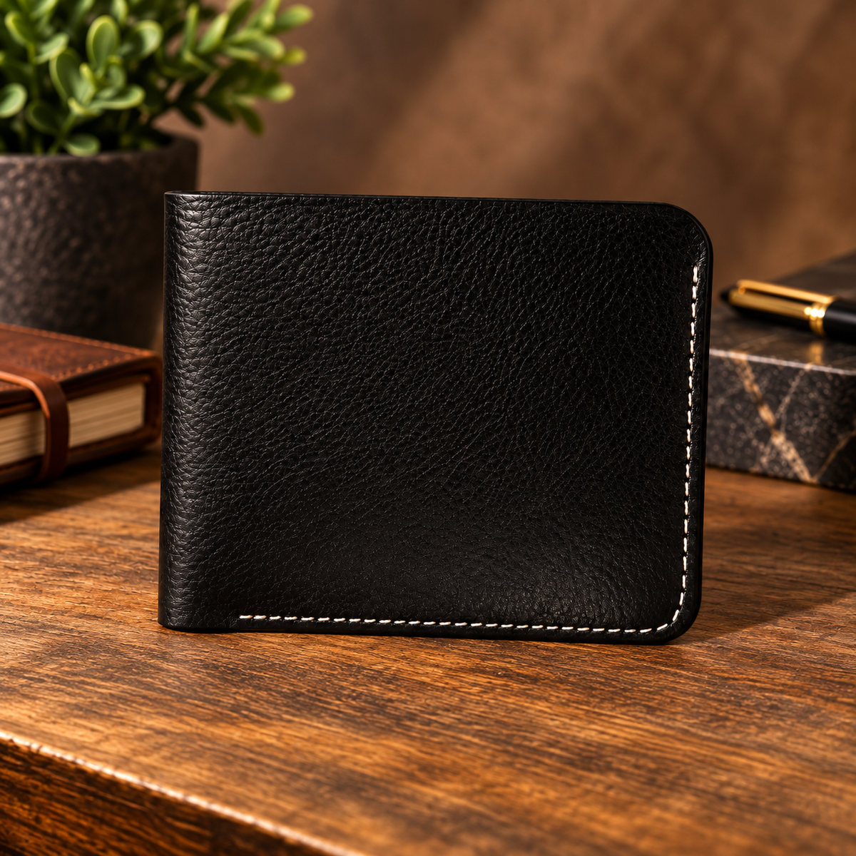 DELVAE Cactus Leather Wallet - Vegan Slim Bifold