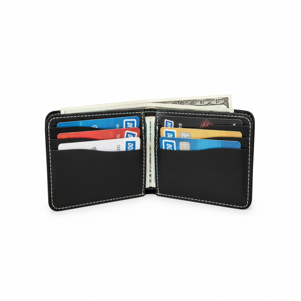 DELVAE Cactus Leather Wallet - Vegan Slim Bifold