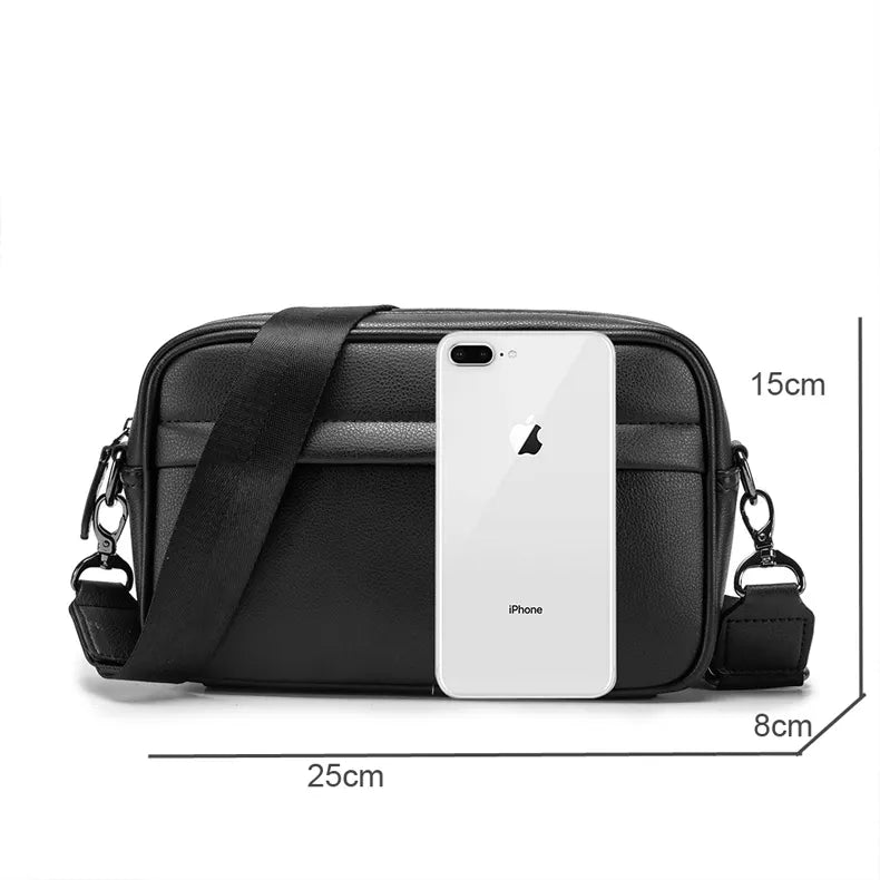 Vegan Leather Messenger Bag