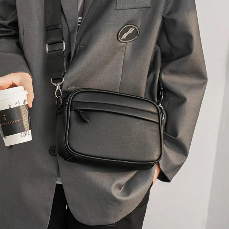 Vegan Leather Messenger Bag