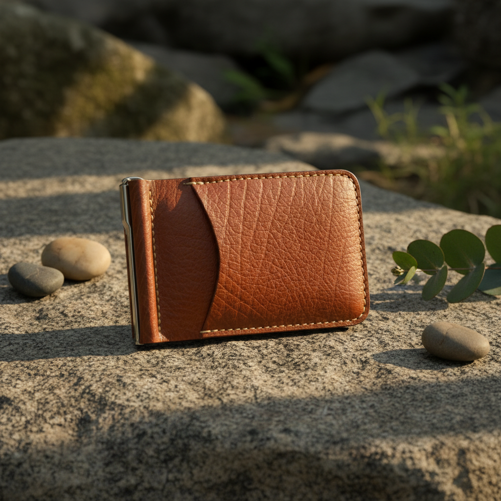 Money Clip Low Angle on Stone