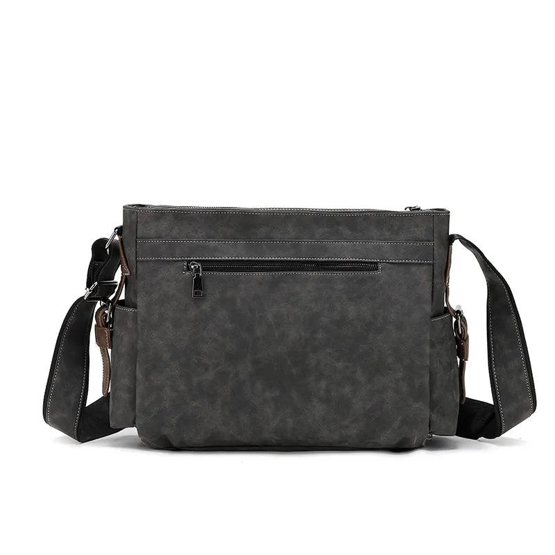 Boston Vegan Leather Messenger Bag