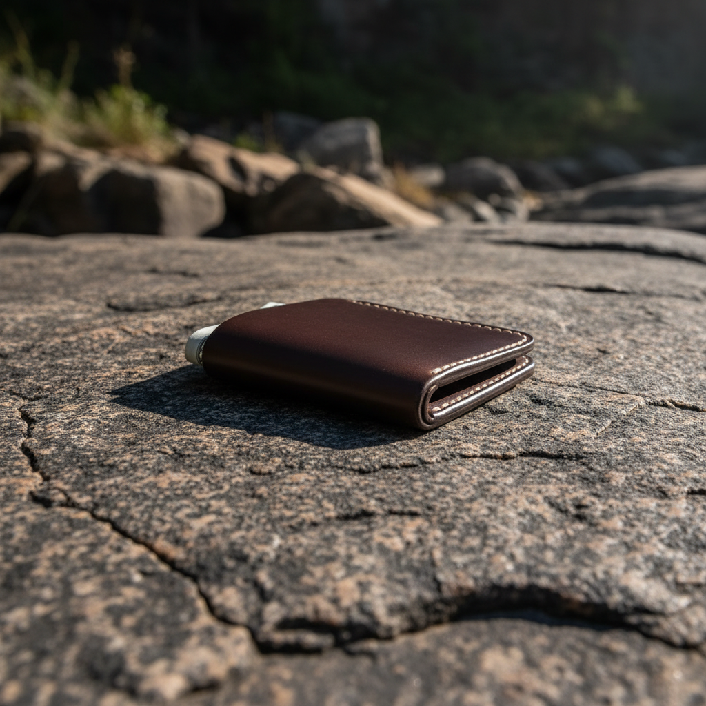 Wallet Low Angle on Stone