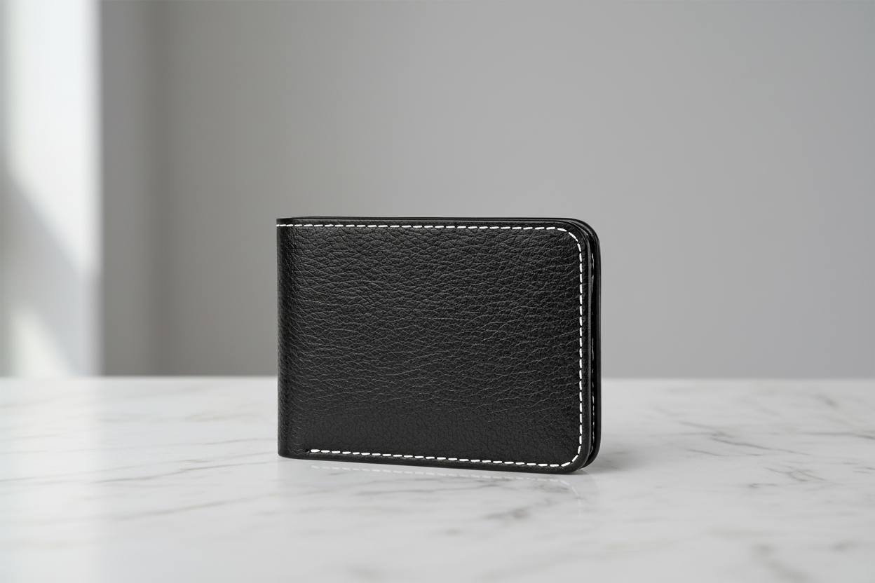 Wallet on marble stone