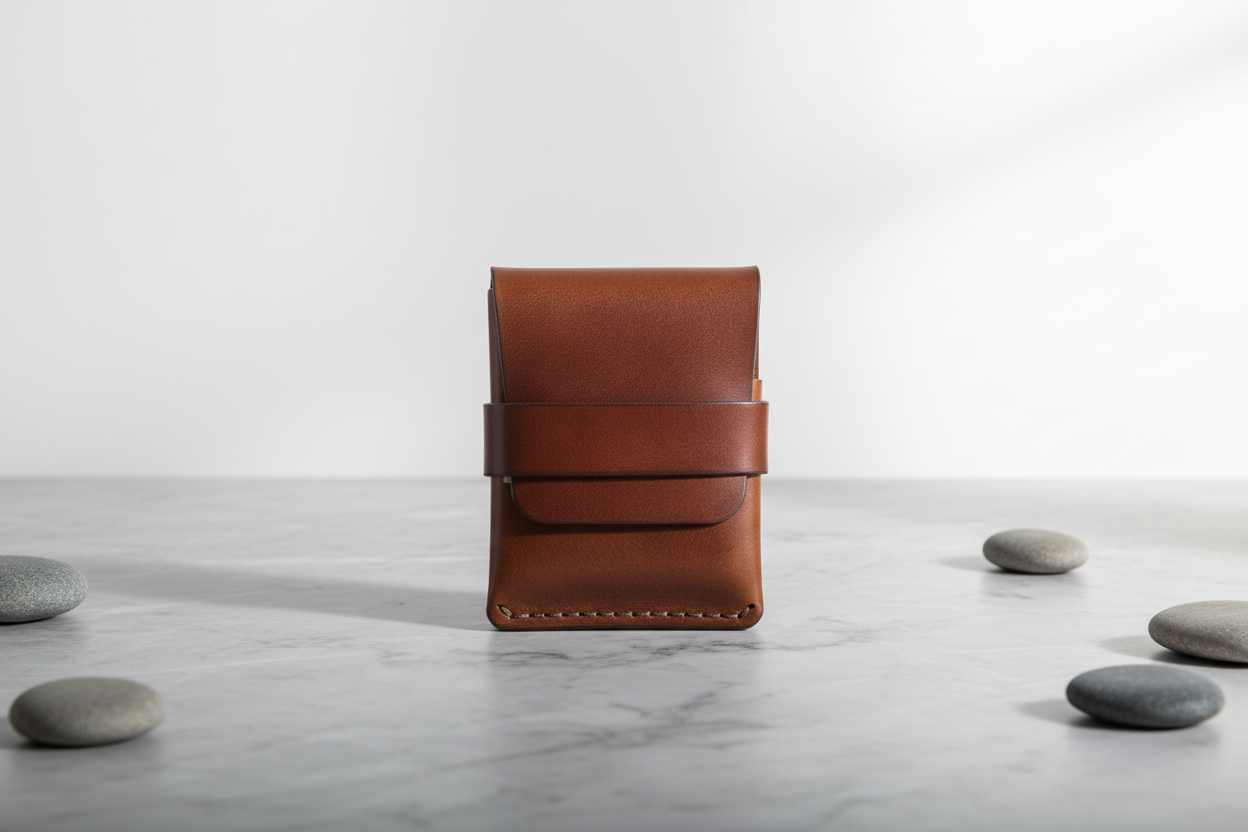 Wallet on marble stone