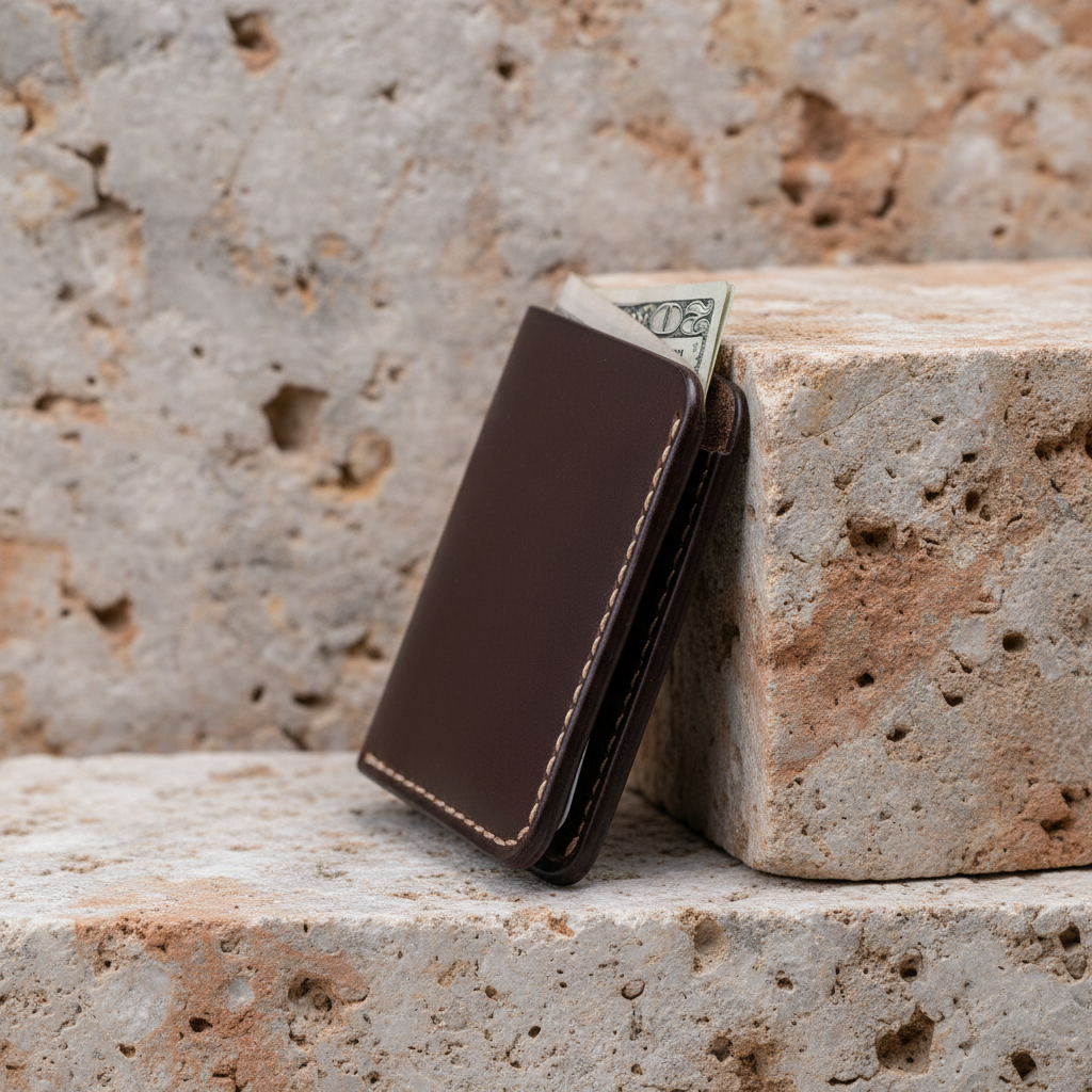 Wallet Side Profile on Stone