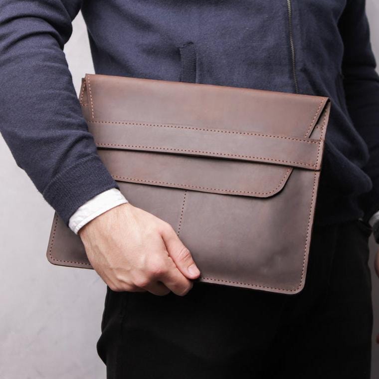 kinnoti 13 Inch Pouch Leather Laptop Sleeve