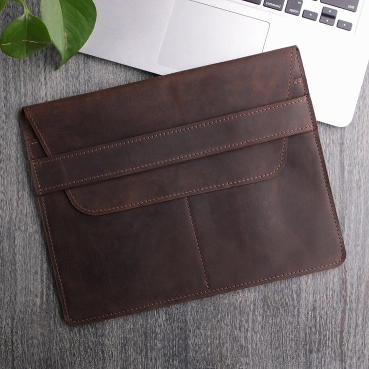 kinnoti Pouch Leather Laptop Sleeve