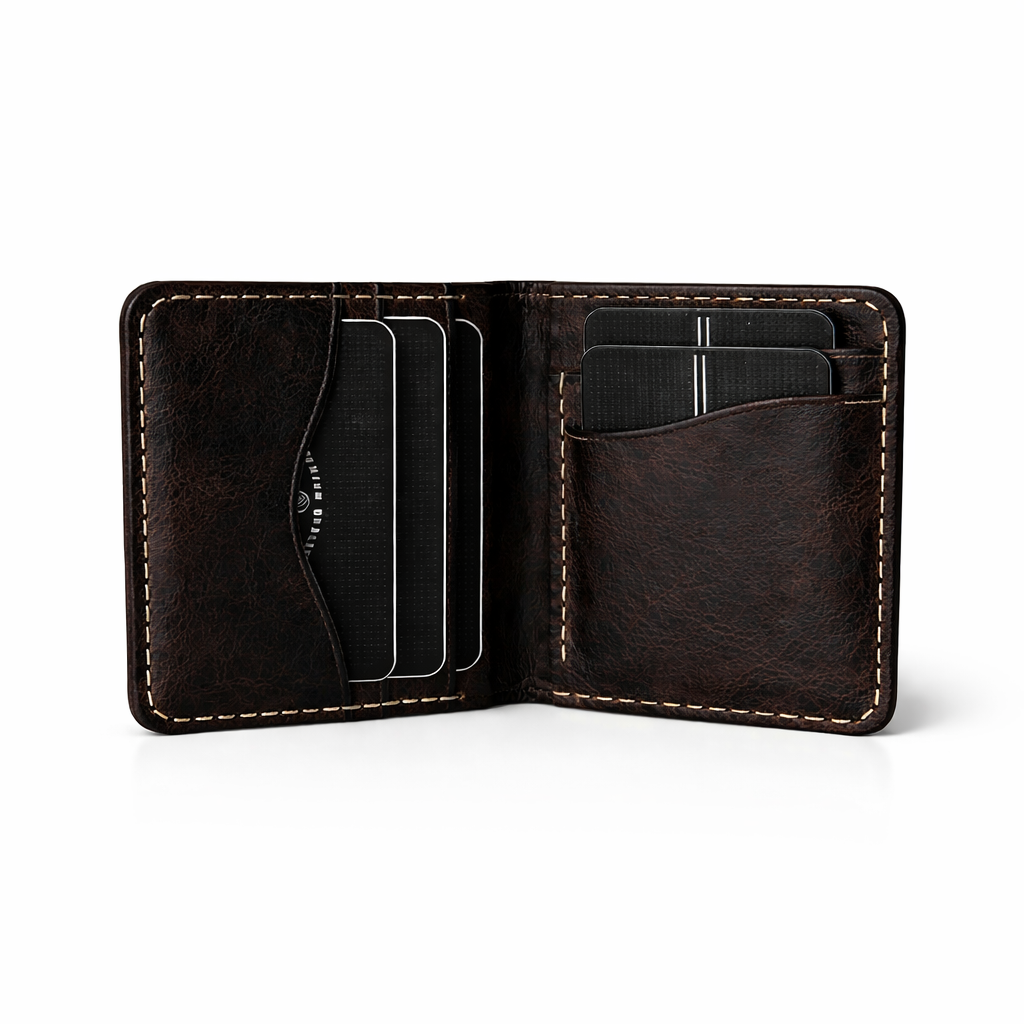 DELVAE Cactus Leather Wallet - Vegan Slim Bifold
