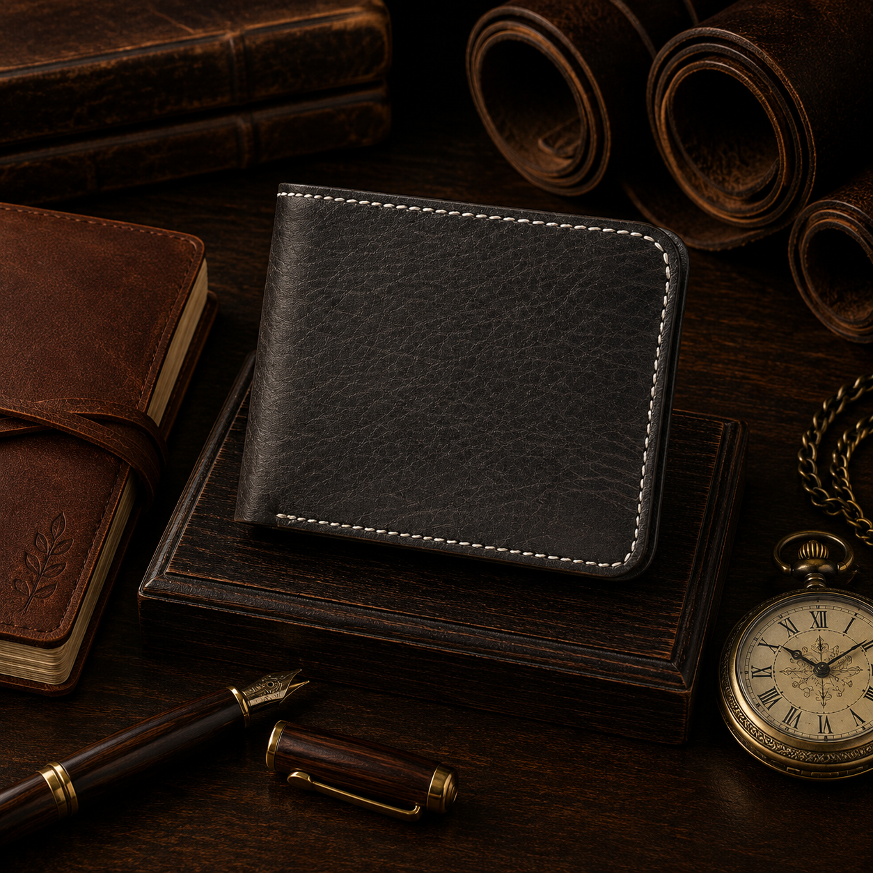 DELVAE Cactus Leather Wallet - Vegan Slim Bifold
