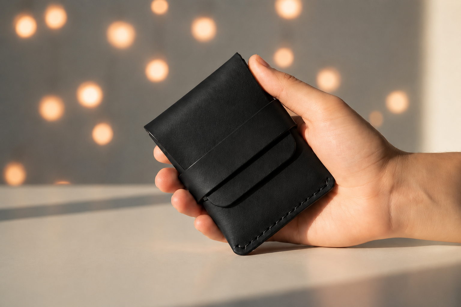 DELVAE Cactus Leather Wallet - Vegan Slim Bifold