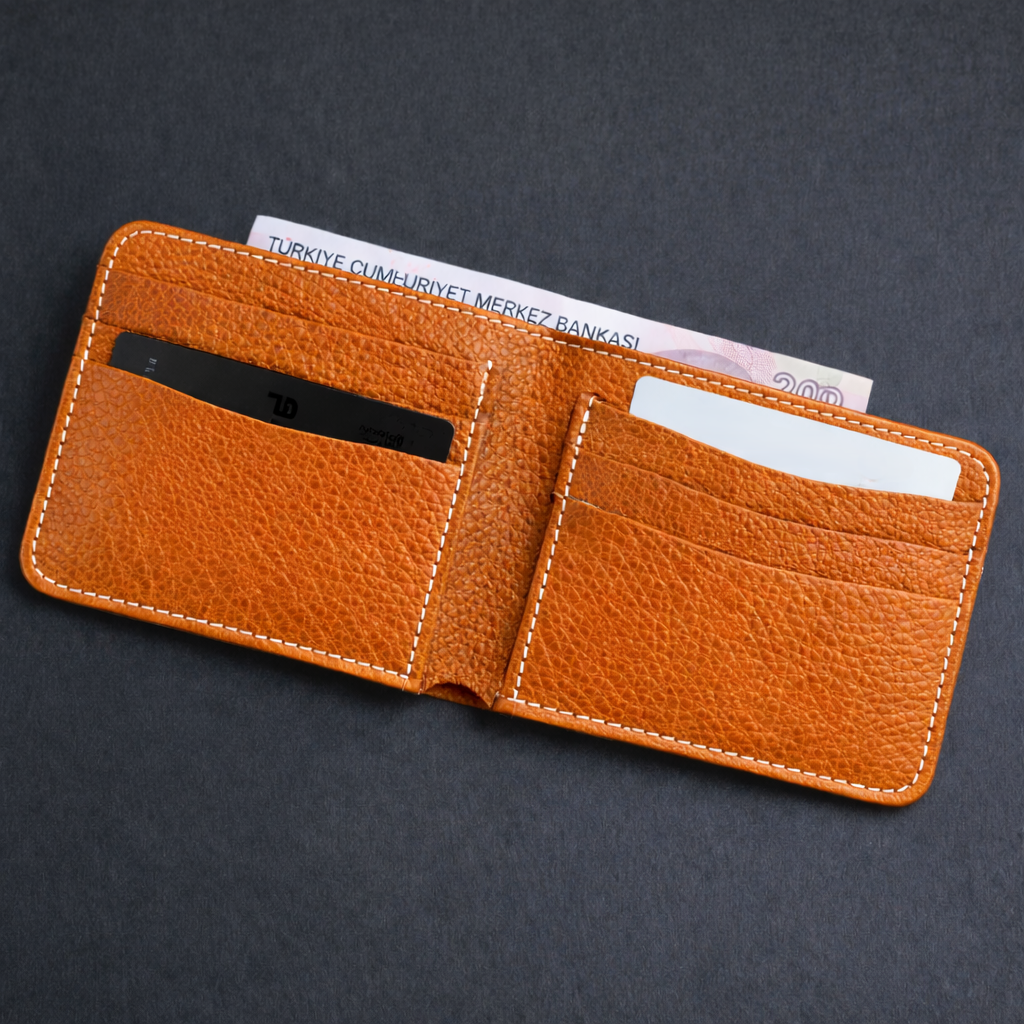 DELVAE Cactus Leather Wallet - Vegan Slim Bifold