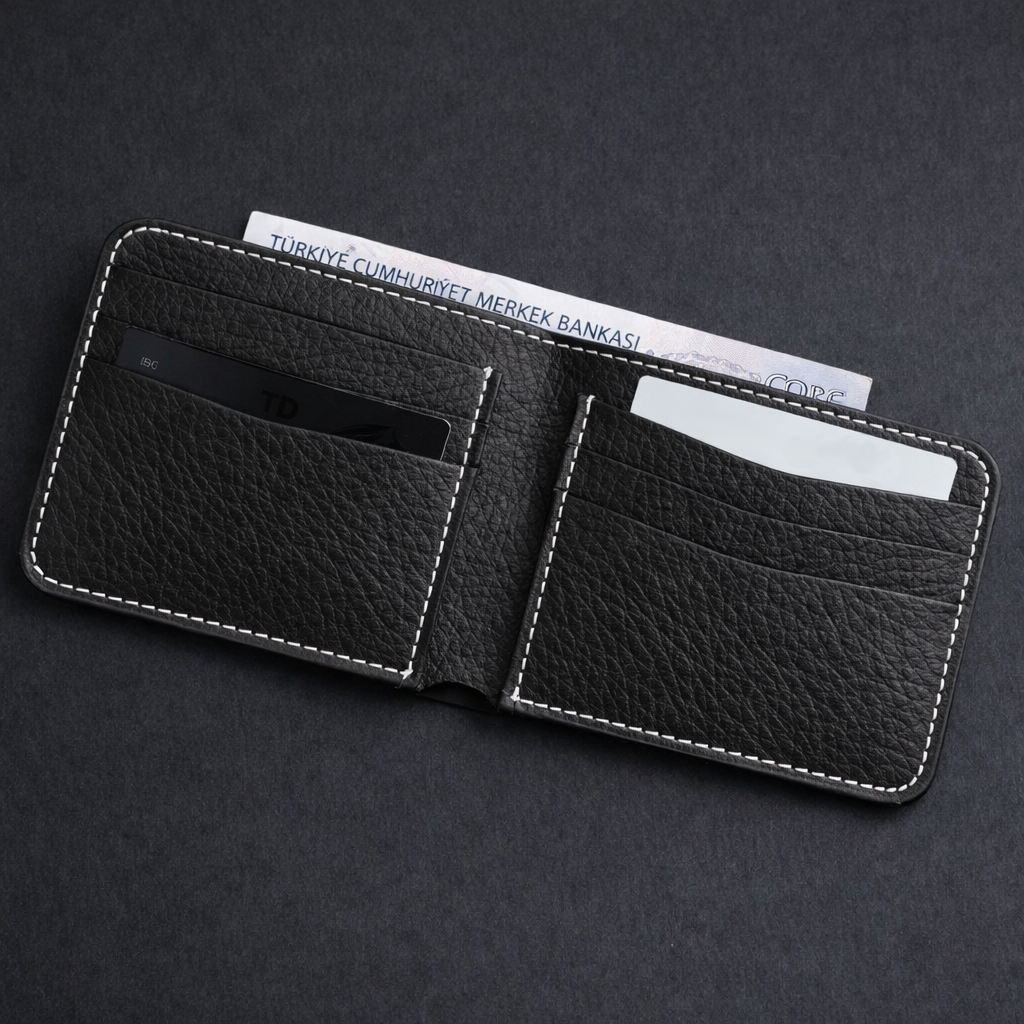 DELVAE Cactus Leather Wallet - Vegan Slim Bifold