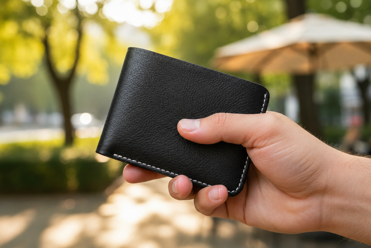 DELVAE Cactus Leather Wallet - Vegan Slim Bifold