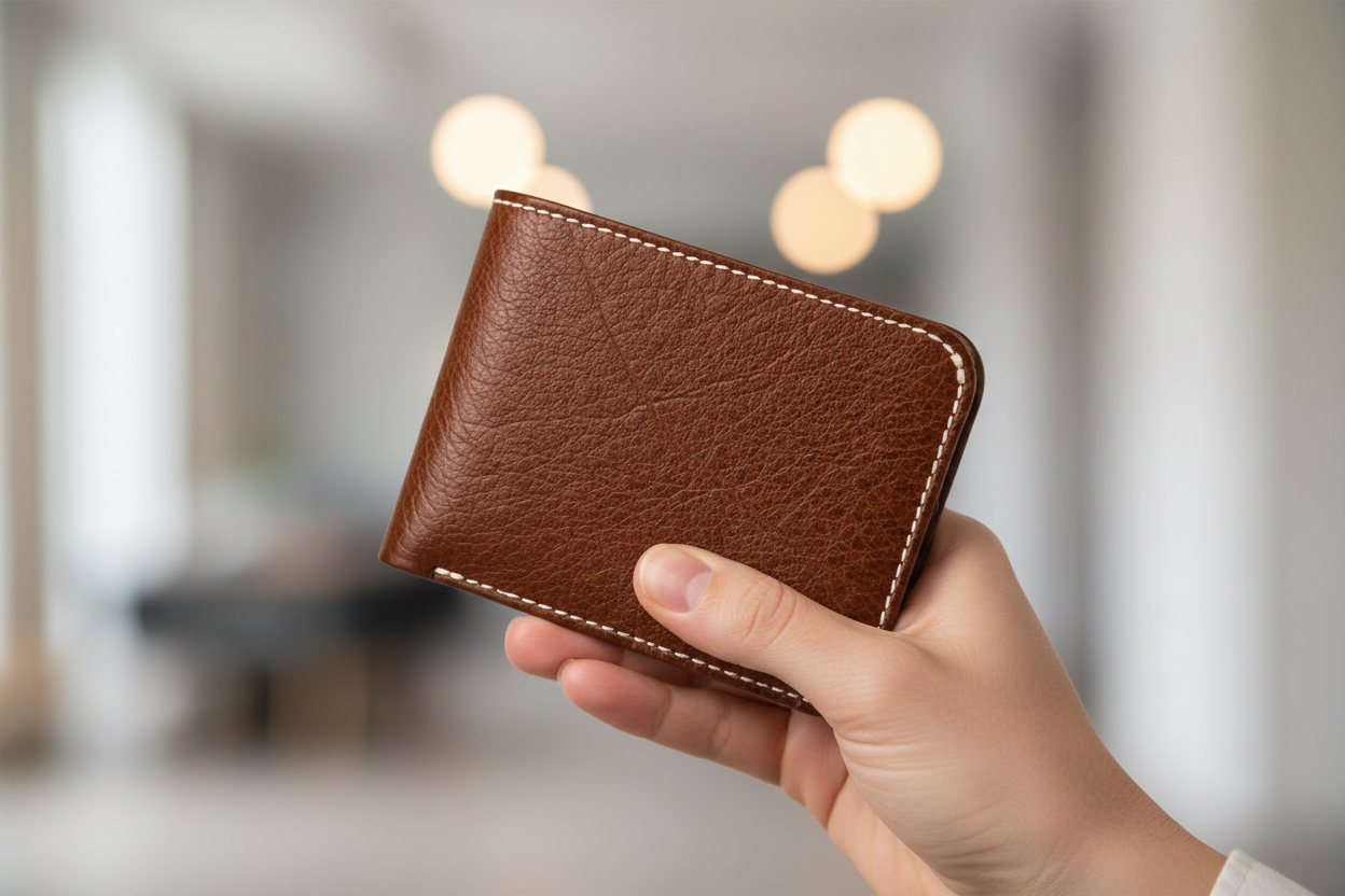 DELVAE Cactus Leather Wallet - Vegan Slim Bifold