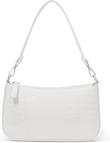 Croco Vegan Leather Small Shoulder Bag